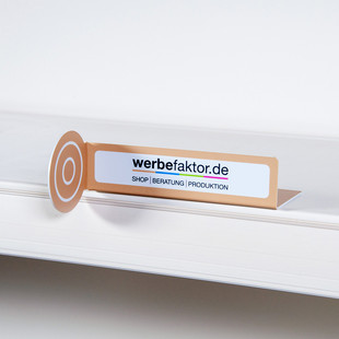 Bild von einer Regalblende mit Regalstopper