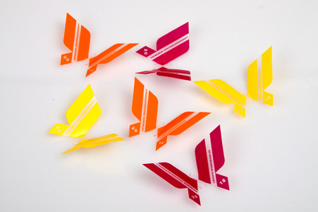 Das Bild zeigt einen 3D-Sticker in Form eines Schmetterlings. 